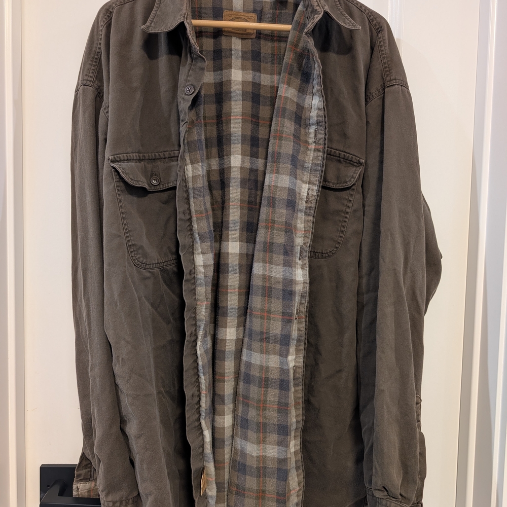 St John's Bay Unisex Flannel Lined Button Up Cka